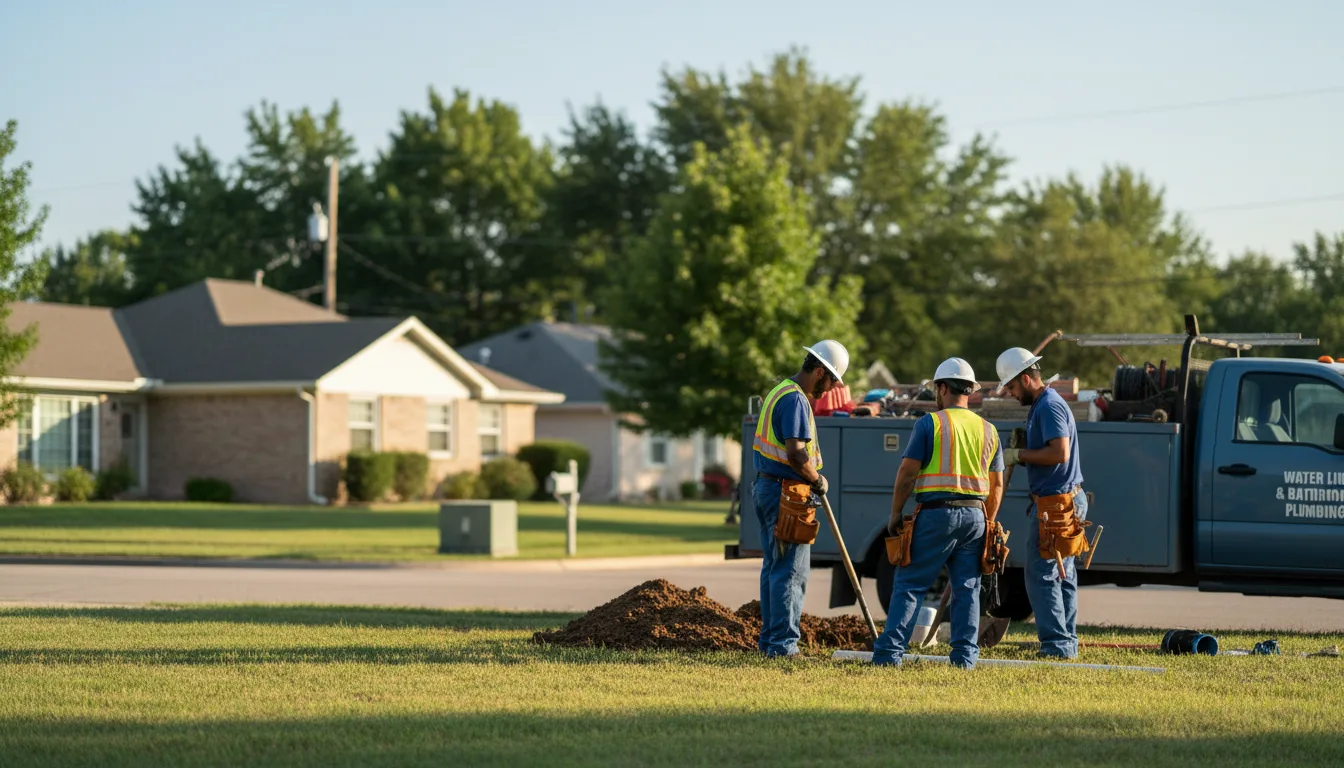 Residential water line and bathroom plumbing service in Byron, IL